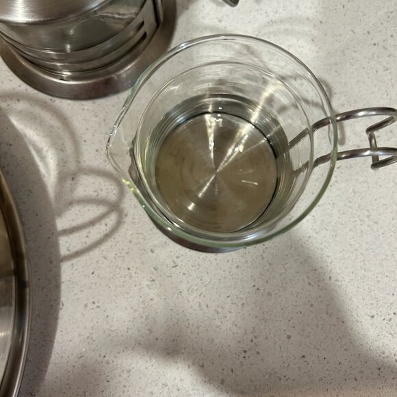 Mid-Century Modern Glass & Stainless Steel Coffee Tea Set – 7-Piece MOD Design - Picture 13 of 16